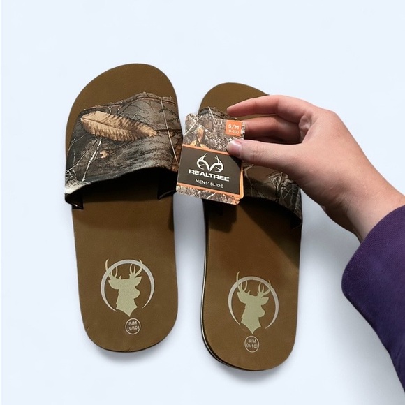 Realtree Men’s Camo Slide Sandals | Size S/M (Men’s 9–10) | New with Tags - Picture 3 of 5